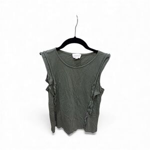 Armedangels Olive Green Ruffles Tank Top